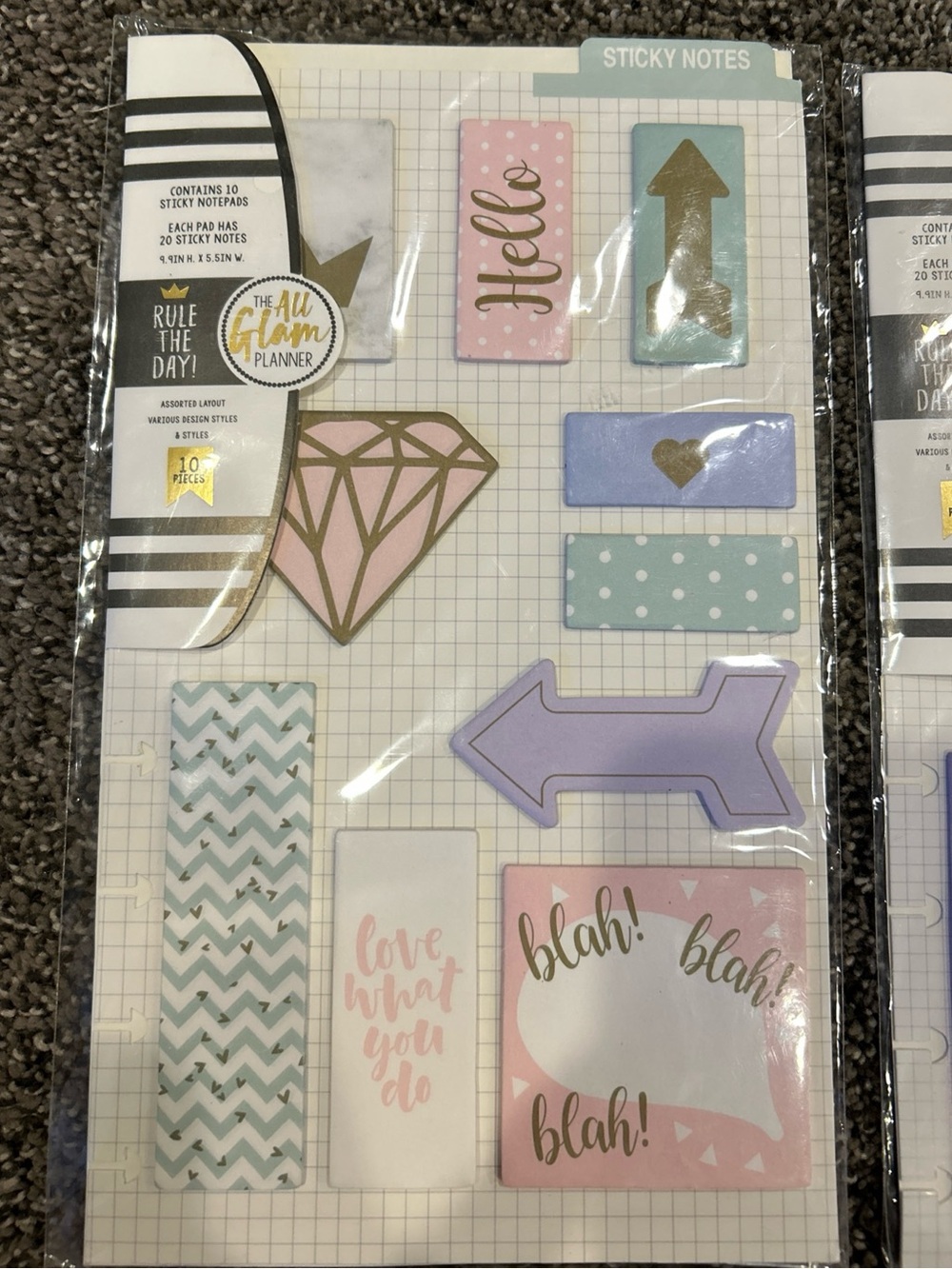 Pastel Sticky Note Set by - Pink, Lavender & Mint